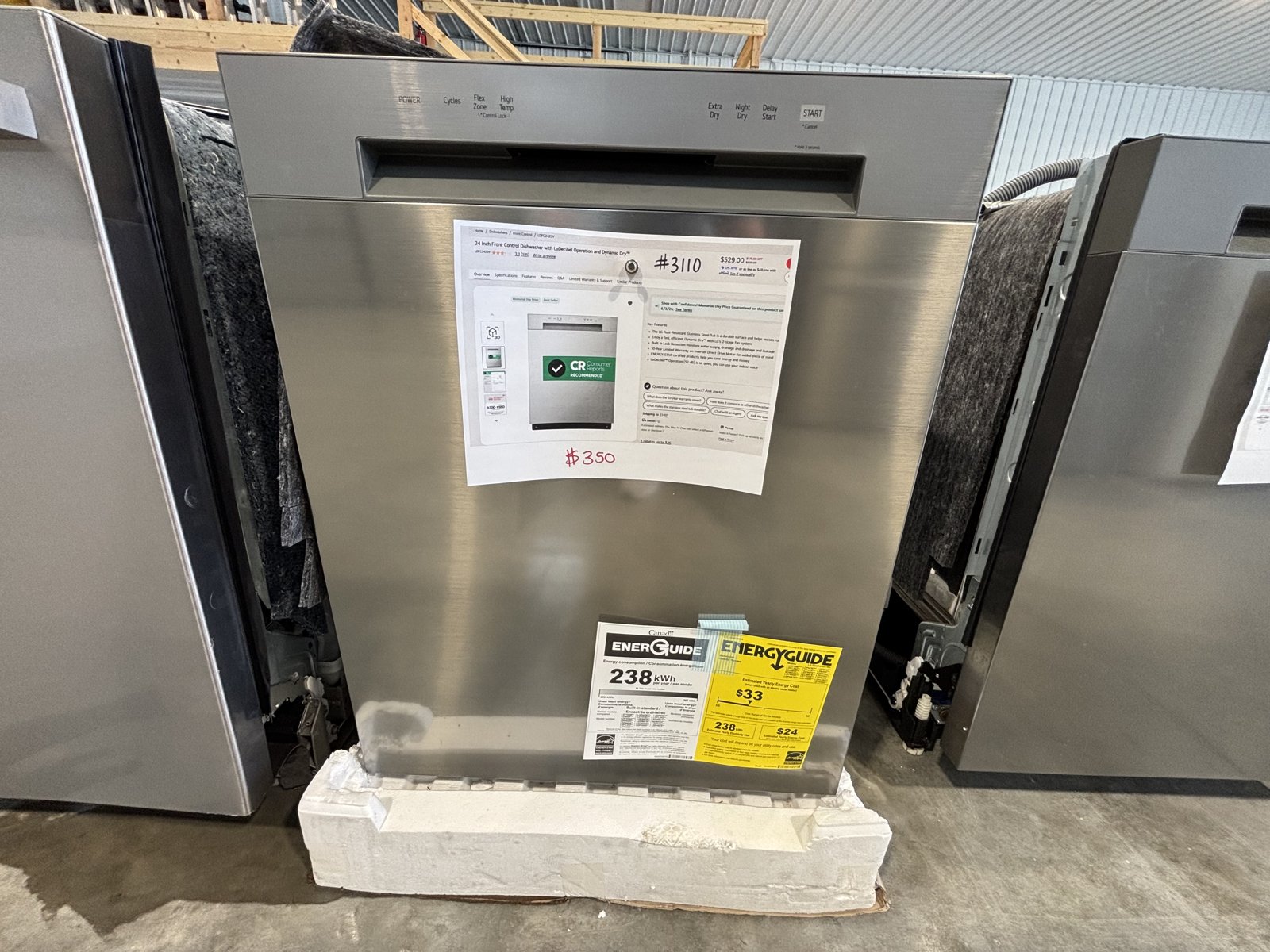 LG LG LDFC2423V FRONT CONTRL