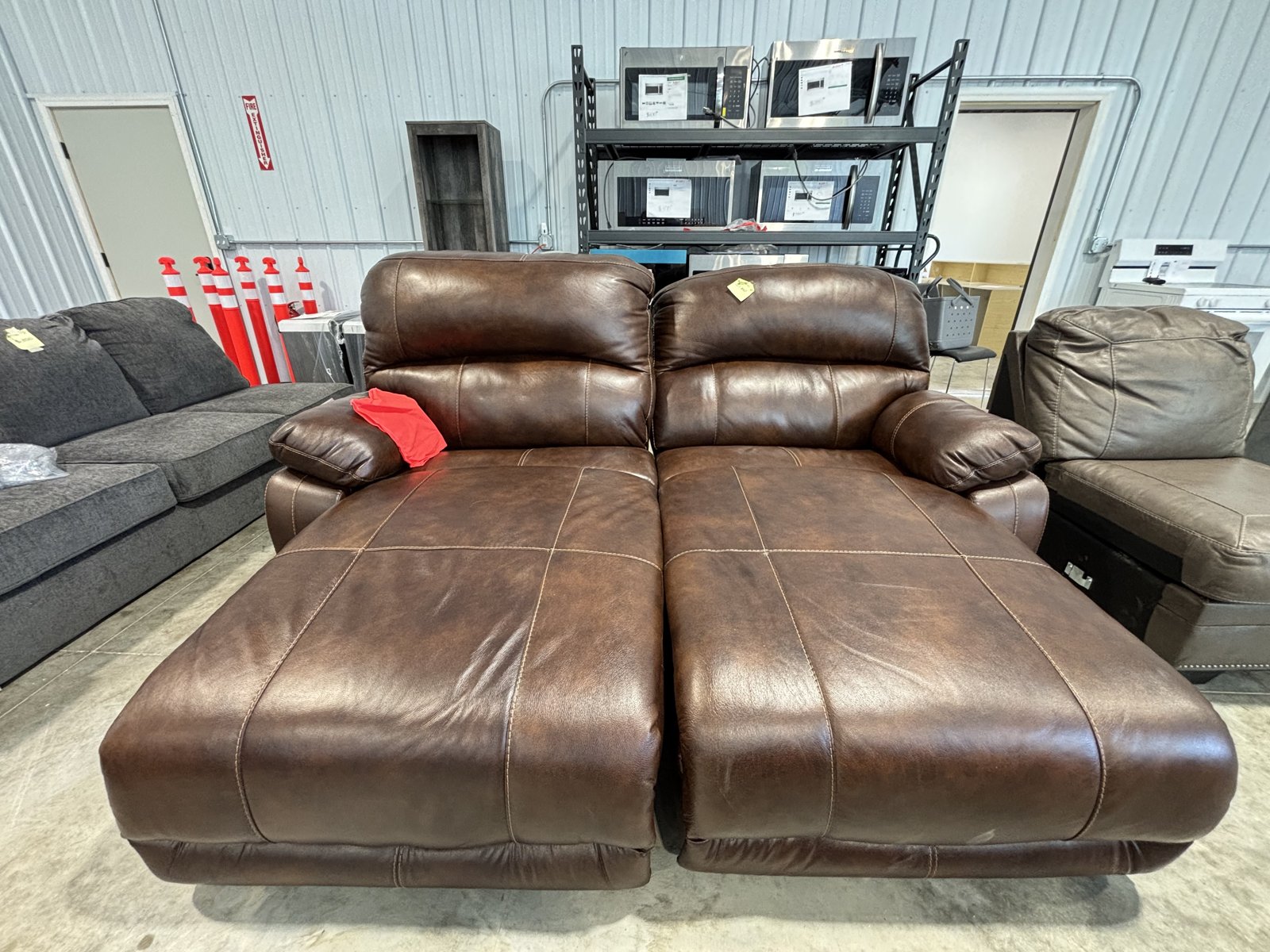 Ashley Leather Power Reclining Love Seat